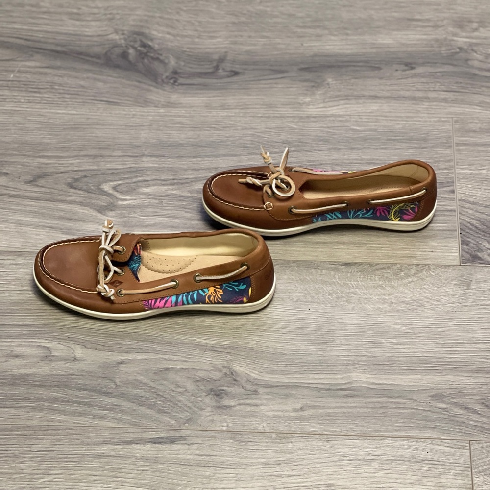 Sperry Women’s Top-Sider Firefish Seaweed Boat Shoe/Linen Blue - Picture 3 of 5